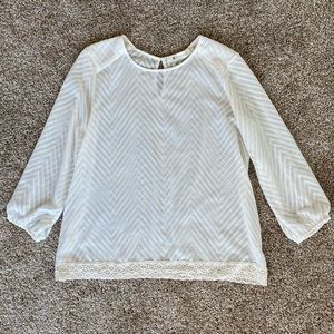 THE IMPECCABLE PIG - Chevron and Crochet Blouse